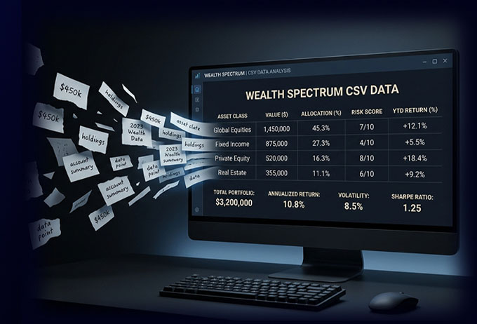 Wealth Spectrum CSV parser platform