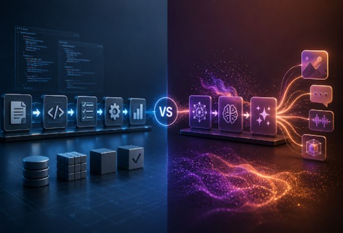 generative AI vs traditional AI