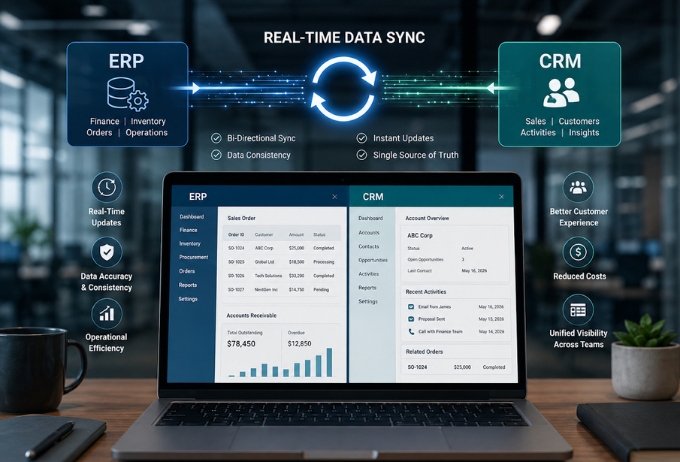 ERP CRM Integration: Real-Time Data Sync Guide 2026